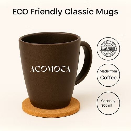 Eco-Friendly Classic Coffee Mug – 300ml Reusable Mug for Coffee Lovers - Image 2