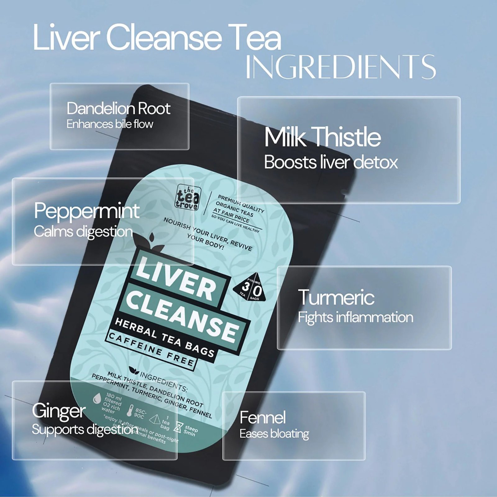FVTB Liver Cleanse Tea Bags and Liver Detox Herbal Tea blend - Image 3