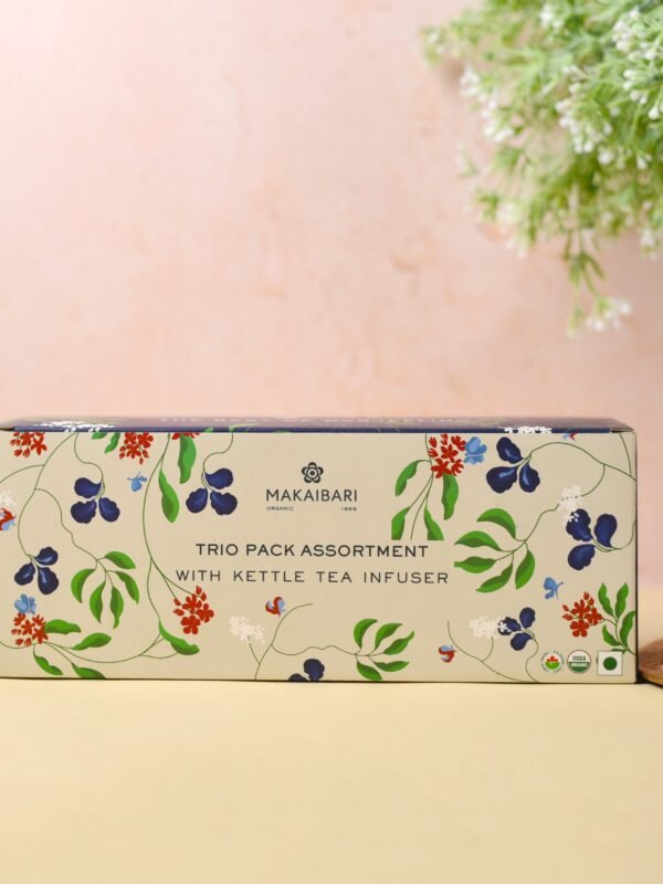 Makaibari Gift Pack Trio | Himalayan Spring, Silver Green, Summer Solstice Muscatel & Tea Infuser
