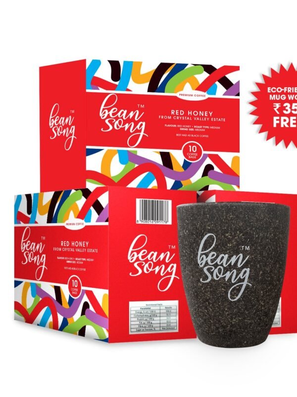 Red Honey Single Estate Coffee Drip Bags (10 Easy Pours) Pack of 3 with Free Coffee Mug